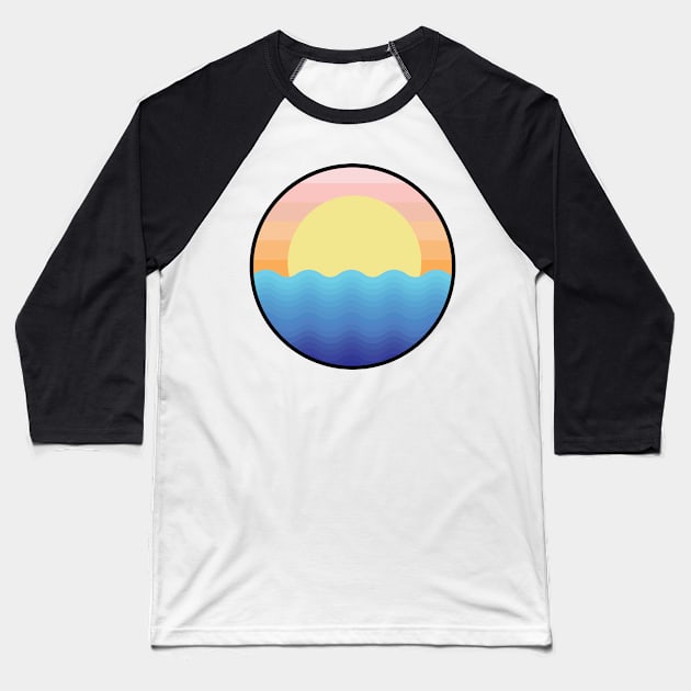 Sunset Baseball T-Shirt by sasquatchbear